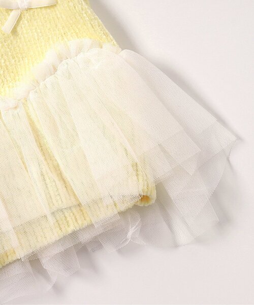 apres les cours(アプレレクール)の「【ジュニア対応】ペプラムチュールリボンニット(ニット/セーター・キッズ・イエロー/アイボリー・90/100/110/120/130/140)」の15枚目の写真