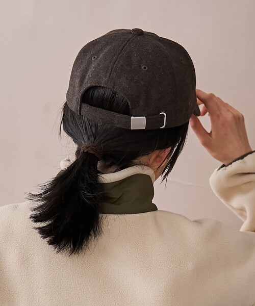 coen（コーエン）の「ロゴ刺繍ウールライクキャップ（キャップ・レディース・ネイビー/ベージュ/ダークグレー/ダークブラウン・FREE）」の8枚目の写真