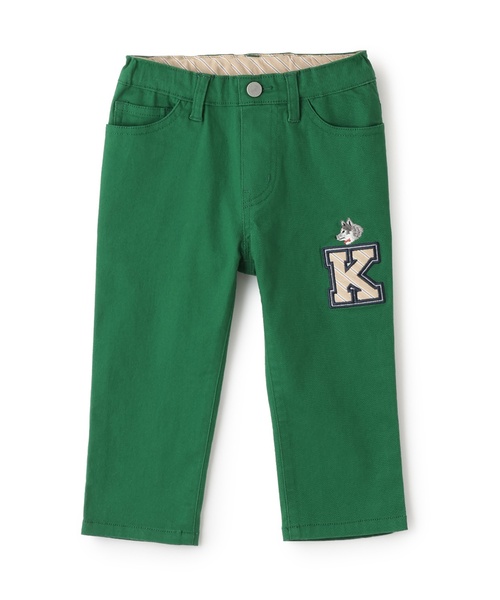 kladskap（クレードスコープ）の「オオカミ刺しゅうロング丈ストレートパンツ（その他パンツ・キッズ・ベージュ/グリーン/ネイビー・100cm/90cm/110cm/120cm/130cm/80ｃｍ）」の2枚目の写真