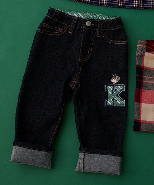 kladskap（クレードスコープ）の「オオカミ刺しゅうロング丈ストレートパンツ（その他パンツ・キッズ・ベージュ/グリーン/ネイビー・100cm/90cm/110cm/120cm/130cm/80ｃｍ）」の13枚目の写真