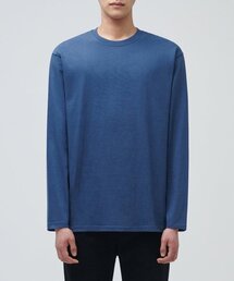 ベーシック長袖Tシャツ[グレイッシュブルー]