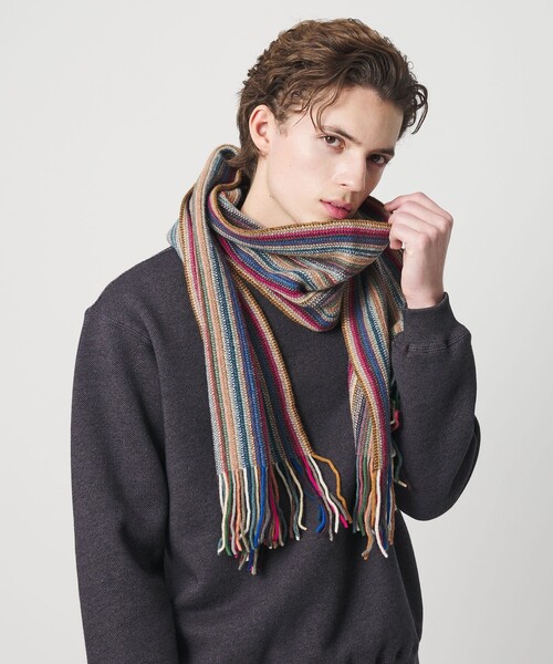 BEAUTY&YOUTH UNITED ARROWS（ビューティーアンドユースユナイテッドアローズ）の「マルチカラー マフラー（マフラー・メンズ・その他2/その他1・FREE）」の2枚目の写真