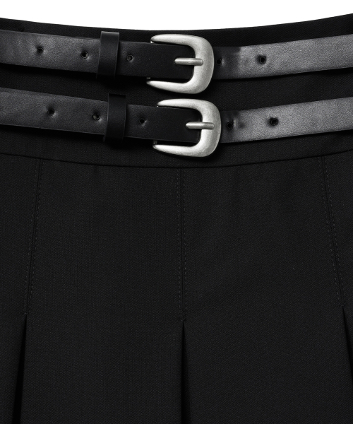 Midnight Move（ミッドナイトムーブ）の「2 belt skirt (black)（スカート・レディース・その他・SMALL/MEDIUM）」の2枚目の写真