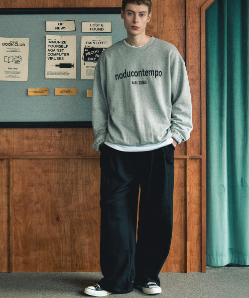 NODU（ノードユー）の「ダーツストリングツータックワイドパンツ【ブラック】（スウェットパンツ・メンズ・その他・MEDIUM/LARGE）」の3枚目の写真