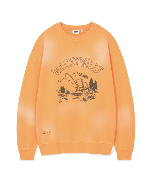 Wacky WiLLy(ワッキーウィリー)の「ウォッシングキキグラフィックスウェットオレンジ(スウェット・レディース・その他・SMALL/MEDIUM/LARGE/X-LARGE)」の2枚目の写真
