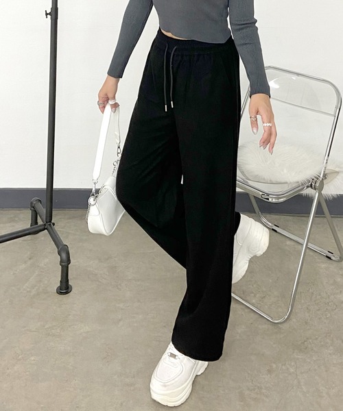non-hedge(ノンヘッジ)の「起毛ワイドパンツ(スウェットパンツ・レディース・ベージュ/グレー/ブラック・FREE)」の17枚目の写真