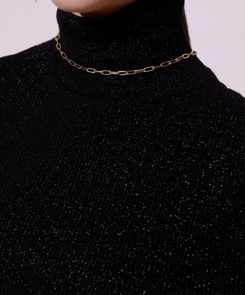 Mystrada（マイストラーダ）の「ラメタートルニット（ニット/セーター・レディース・ホワイト/ピンク/レッド/ブラック/ライトイエロー・38）」の16枚目の写真