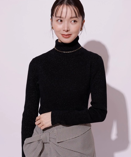 Mystrada（マイストラーダ）の「ラメタートルニット（ニット/セーター・レディース・ホワイト/ピンク/レッド/ブラック/ライトイエロー・38）」の17枚目の写真