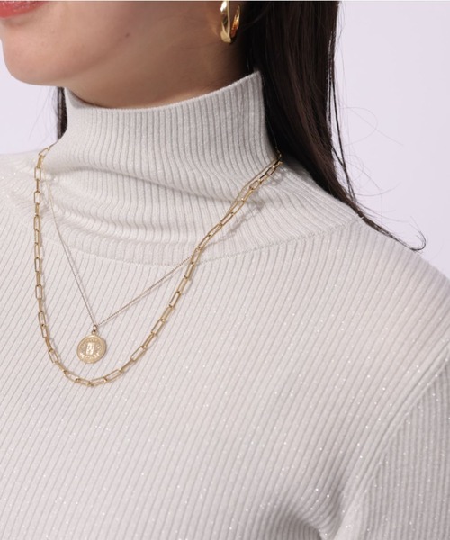 Mystrada（マイストラーダ）の「ラメタートルニット（ニット/セーター・レディース・ホワイト/ピンク/レッド/ブラック/ライトイエロー・38）」の19枚目の写真