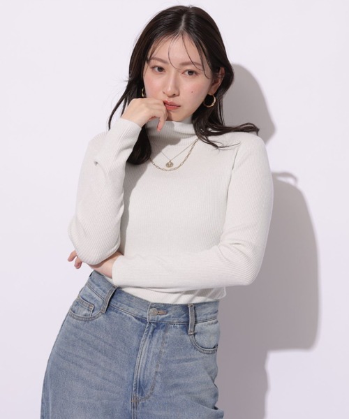 Mystrada（マイストラーダ）の「ラメタートルニット（ニット/セーター・レディース・ホワイト/ピンク/レッド/ブラック/ライトイエロー・38）」の18枚目の写真