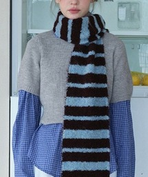 Vipoa | ボーダーデザインロングマフラー(マフラー)