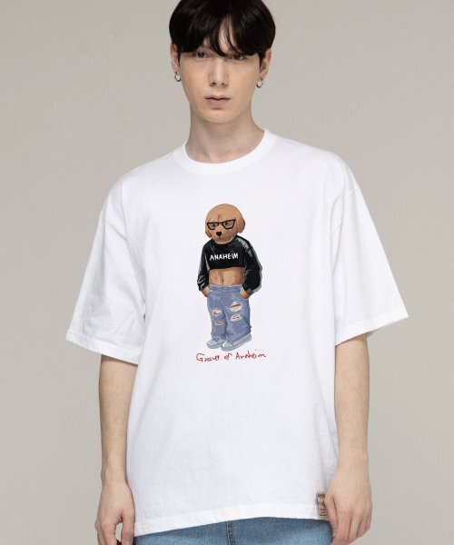 GRAVER（グレーバー）の「[ユニセックス]クロップドッグストリーバー半袖Tシャツ_ホワイト（Tシャツ/カットソー・レディース・ホワイト・X-LARGE/SMALL/MEDIUM/LARGE）」の6枚目の写真
