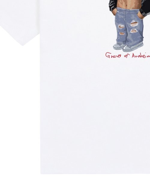 GRAVER（グレーバー）の「[ユニセックス]クロップドッグストリーバー半袖Tシャツ_ホワイト（Tシャツ/カットソー・レディース・ホワイト・X-LARGE/SMALL/MEDIUM/LARGE）」の3枚目の写真
