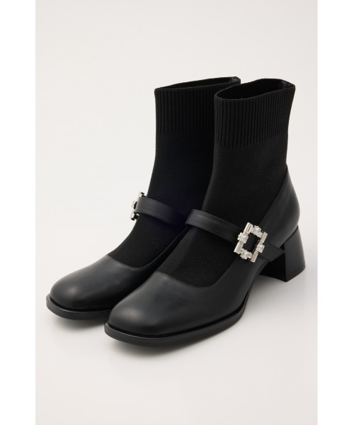 STACCATO(スタッカート)の「リコニットコンビブーツ(ブーツ・レディース・ブラック・23.0cm/23.5cm/24.0cm/24.5cm)」の1枚目の写真