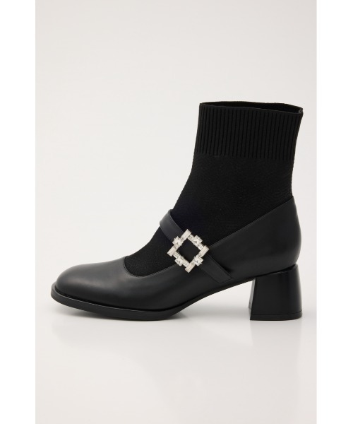STACCATO(スタッカート)の「リコニットコンビブーツ(ブーツ・レディース・ブラック・23.0cm/23.5cm/24.0cm/24.5cm)」の2枚目の写真
