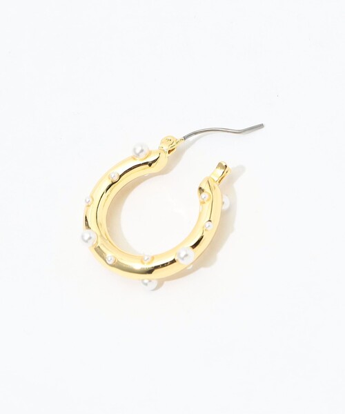 Kenneth Jay Lane（ネスジェイレーン）の「Kenneth Jay Lane Bridge Wire Hoops ピアス（ピアス（両耳用）・レディース・ゴールド系その他・FREE）」の4枚目の写真