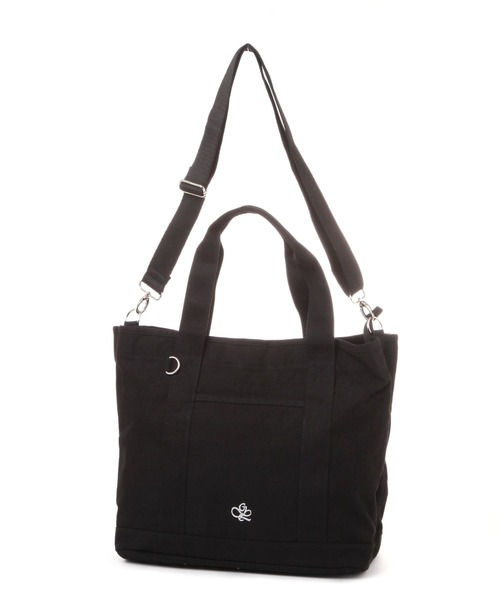 GLOBAL WORK（グローバルワーク）の「3ROOM2WAYキャンバストートL/603674（トートバッグ・レディース・チャコールグレー/ブラック/ダークブラウン/オフホワイト・FREE）」の5枚目の写真