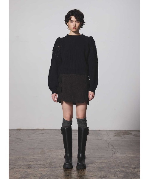 COEL（コエル）の「リボンミニスカパン（スカート・レディース・ブラック/ブラウン・FREE）」の9枚目の写真