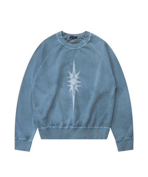 IUGAMAKARAS(イウガマカラス)の「Pigment Dyed Sweatshirt (Turkish Blue)(スウェット・レディース・その他・1/2/3)」の5枚目の写真