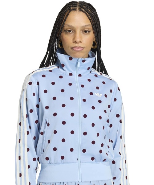 adidas サテン ポルカドット TT トラックトップ 水玉 M adidas SATIN POLKA DOTS TT Track Top オフホワイト（アディダス