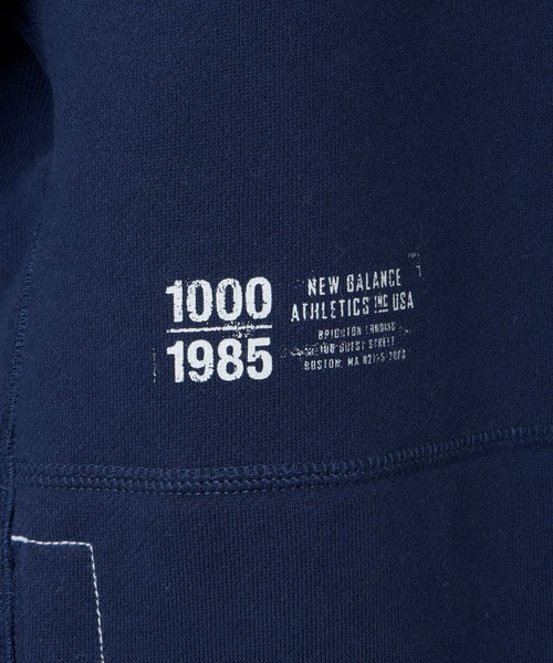 NEW BALANCE(ニューバランス)の「1000 スウェットプルオーバーフーディオーバーサイズフィット(パーカー・メンズ・ブラック/オフホワイト/グレー/ネイビー・SMALL/MEDIUM/LARGE/X-LARGE)」の22枚目の写真