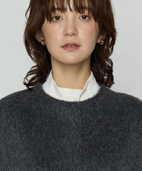 K.T KIYOKO TAKASE（キヨコタカセ）の「アルパカシャギー ノーカラージャコット（その他アウター・レディース・ライトグレー/チャコール・9号）」の16枚目の写真