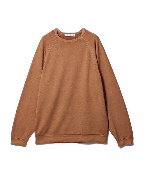 ESTNATION（エストネーション）の「ESTNATION / スノーダイ クルーネックニット（ニット/セーター・メンズ・オレンジ/ライトグレー/チャコールグレー・MEDIUM/LARGE）」の3枚目の写真