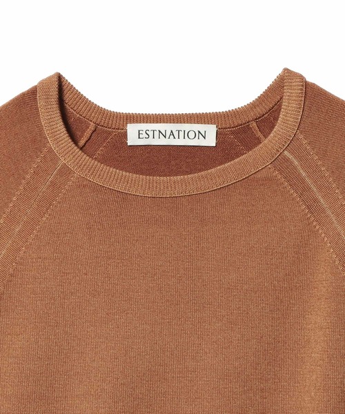 ESTNATION（エストネーション）の「ESTNATION / スノーダイ クルーネックニット（ニット/セーター・メンズ・オレンジ/ライトグレー/チャコールグレー・MEDIUM/LARGE）」の10枚目の写真