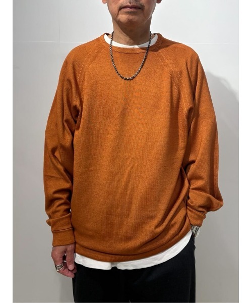 ESTNATION（エストネーション）の「ESTNATION / スノーダイ クルーネックニット（ニット/セーター・メンズ・オレンジ/ライトグレー/チャコールグレー・MEDIUM/LARGE）」の13枚目の写真