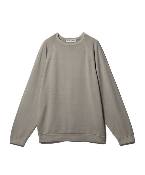 ESTNATION（エストネーション）の「ESTNATION / スノーダイ クルーネックニット（ニット/セーター・メンズ・オレンジ/ライトグレー/チャコールグレー・MEDIUM/LARGE）」の8枚目の写真