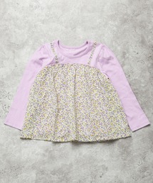 la poche biscuit（ラポシェビスキュイ）の「【一枚でかわいい】ふんわりキャミドッキング長袖T（Tシャツ/カットソー）」