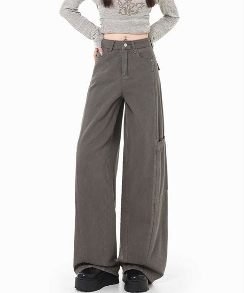 urge:(アージコロン )の「【URGE:】ワイド カーゴ パンツ(カーゴパンツ・レディース・グレー・SMALL/MEDIUM/LARGE/X-LARGE)」の1枚目の写真