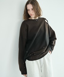 kha:ki（カーキ）の「「KHA:KI / カーキ」ダメージ＆ペイント スウェットシャツ（スウェット）」