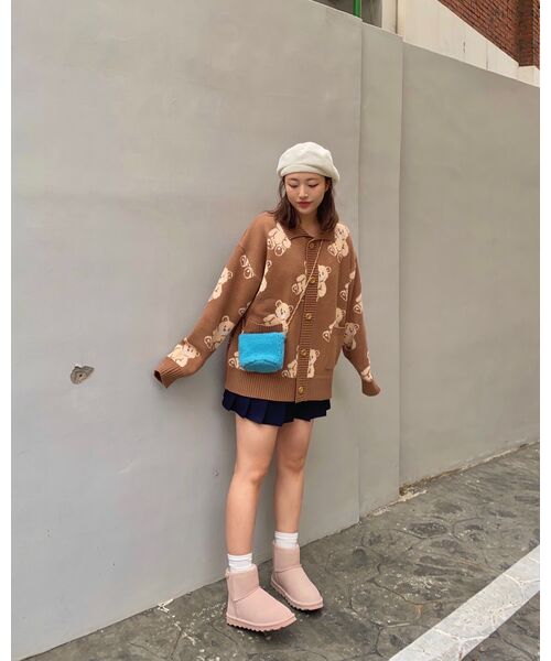 MAINBOOTH(メインブース)の「Teddy Bear Cardigan(COCOA)(カーディガン/ボレロ・レディース・その他・ONE SIZE)」の4枚目の写真