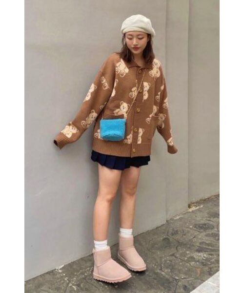 MAINBOOTH(メインブース)の「Teddy Bear Cardigan(COCOA)(カーディガン/ボレロ・レディース・その他・ONE SIZE)」の5枚目の写真