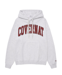 COVERNAT | アーチロゴドロップフィットフードパーカー ヘザーグレー(パーカー)