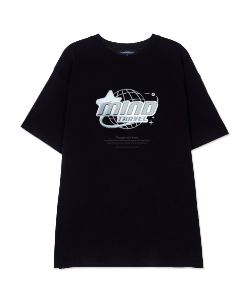ASTRAL PROJECTION(アストラルプロジェクション)の「マインドトラベル スーピマコットン ラウンドネック 半袖Tシャツ_ブラック(Tシャツ/カットソー・メンズ・その他・LARGE/MEDIUM/X-LARGE)」の1枚目の写真