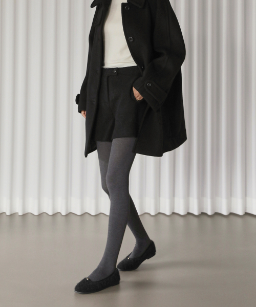 SAPPUN（サプン）の「Bellami ファー裏地 フラットシューズ (1cm)（バレエシューズ・レディース・アイボリー/ベージュ/ブラック・24.5cm/25cm/25.5cm/22.5cm/23cm/23.5cm/24cm）」の5枚目の写真