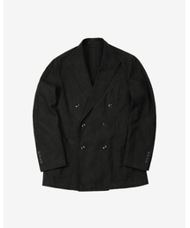 sortie（ソルティ）の「6B Linen Washed Double Jacket (Black)（テーラードジャケット）」