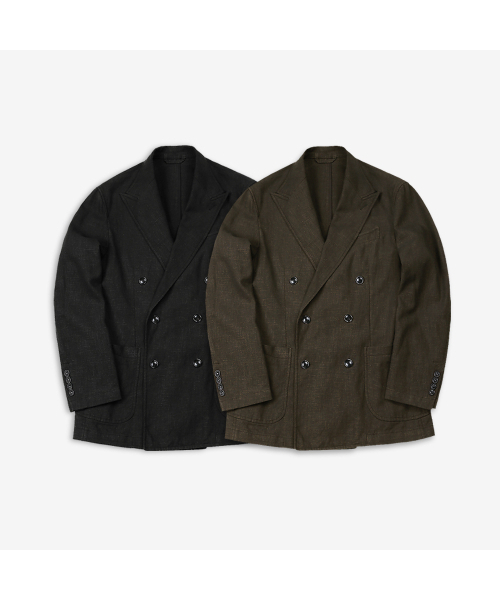 sortie(ソルティ)の「6B Linen Washed Double Jacket (Black)(テーラードジャケット・メンズ・その他・LARGE/MEDIUM/X-LARGE)」の10枚目の写真