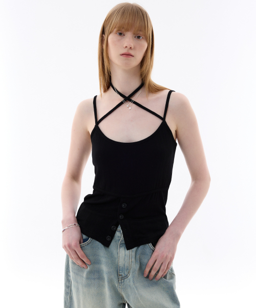 ARI（アリ）の「EVAN SLEEVELESS TOP / BLACK（Tシャツ/カットソー・レディース・ブラック・FREE）」の5枚目の写真