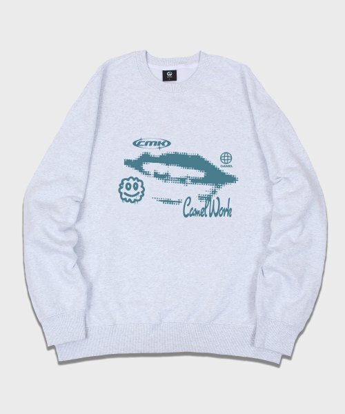 CAMEL WORK（キャメルワーク）の「スプレイ絵文字スウェットシャツ（アッシュグレー）（スウェット・メンズ・その他・MEDIUM/LARGE/X-LARGE）」の2枚目の写真