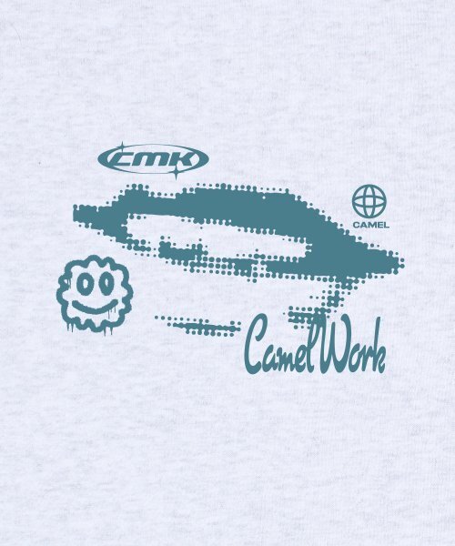 CAMEL WORK（キャメルワーク）の「スプレイ絵文字スウェットシャツ（アッシュグレー）（スウェット・メンズ・その他・MEDIUM/LARGE/X-LARGE）」の4枚目の写真
