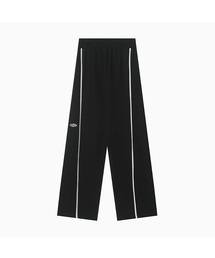 Line Point Pin Tuck Cotton Pants_Black