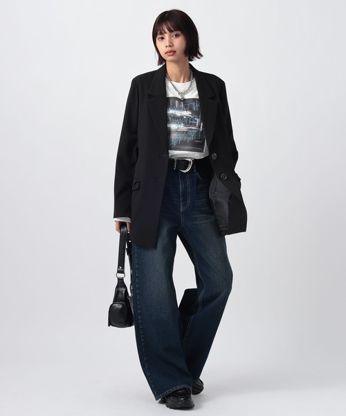 PAGEBOY（ページボーイ）の「ネオンロゴレイヤードロンＴ（Tシャツ/カットソー・レディース・ベージュ/オフホワイト/ブラック・FREE）」の9枚目の写真