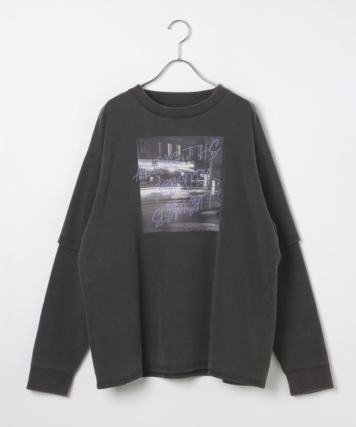 PAGEBOY（ページボーイ）の「ネオンロゴレイヤードロンＴ（Tシャツ/カットソー・レディース・ベージュ/オフホワイト/ブラック・FREE）」の15枚目の写真