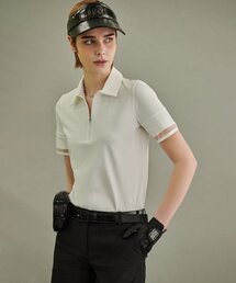 ハーフジップTシャツ - ホワイト
