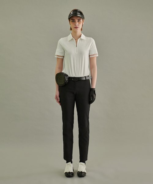 NEU GOLF(エヌイーユーゴルフ)の「ハーフジップTシャツ - ホワイト(ポロシャツ・レディース・その他・LARGE/MEDIUM/SMALL)」の4枚目の写真