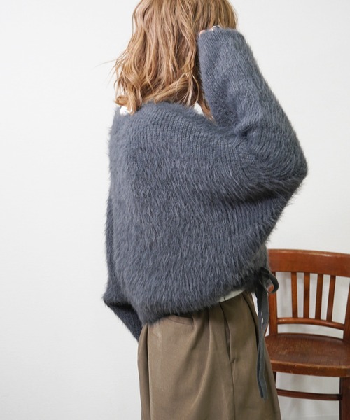 gossara（ゴサラ）の「裾リボンワイドニットPO（ニット/セーター・レディース・ブラウン/チャコール/グレイッシュベージュ・FREE）」の22枚目の写真