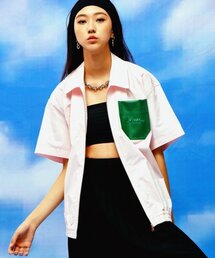 COME（シーオーエムイー）の「[UNISEX] Short Sleeve Bomber Jacket (Pink)（ブルゾン）」